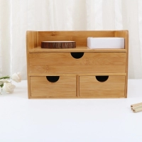 Bamboo wood cosmetics jewellery storage box
